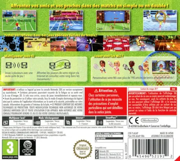 Mario Tennis Open (Usa) box cover back